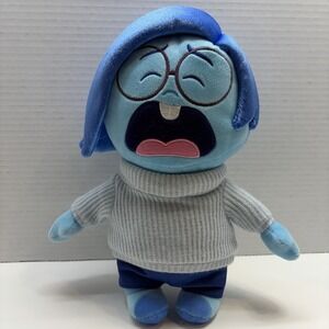 Disney Store Inside Out 2 Movie Plush‎ Plushie Sadness Pixar Blue 11" EUC